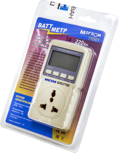 Ваттметр МЕГЕОН 71001 купить по низкой цене | МАКСПРОФИТ
